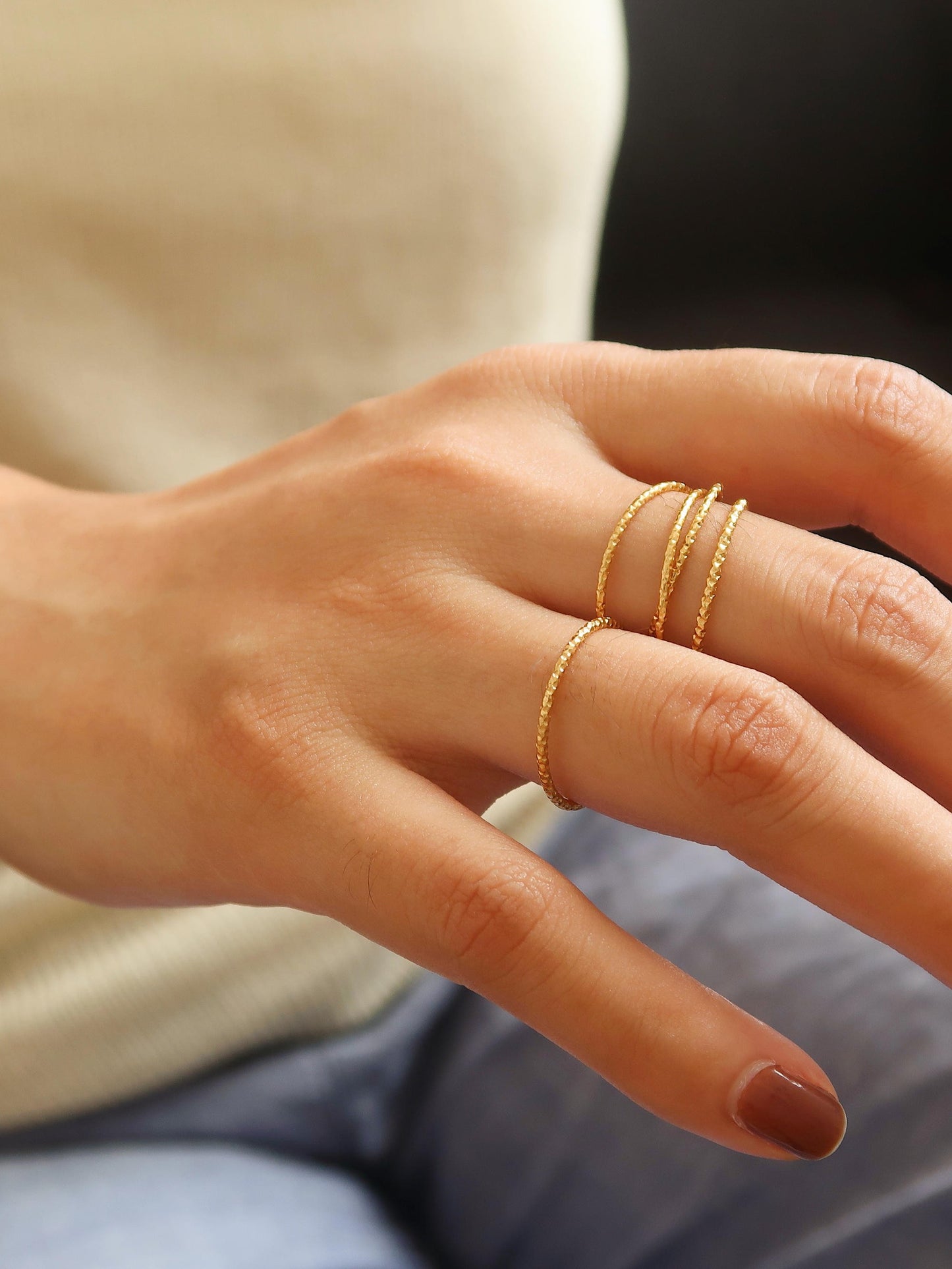 Miley 18K Non-Tarnish Minimalist Thin Ring