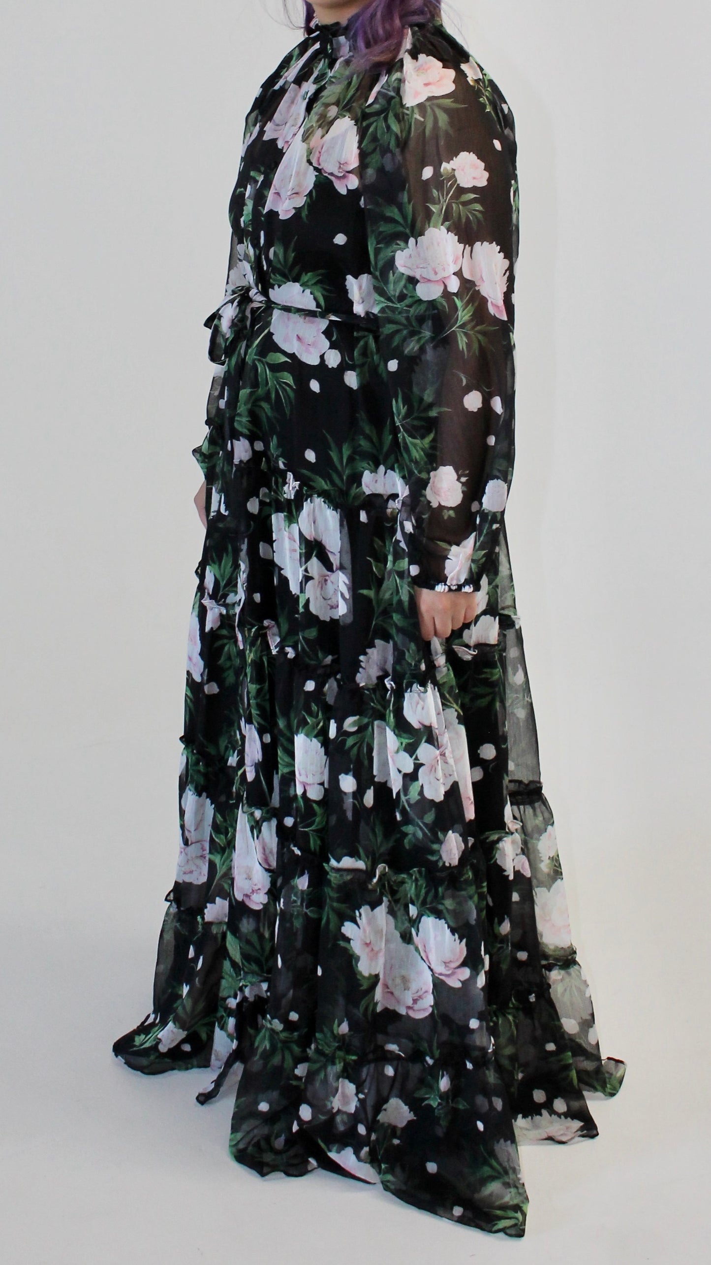 EDEN CHIFFON FLORAL MAXI DRESS