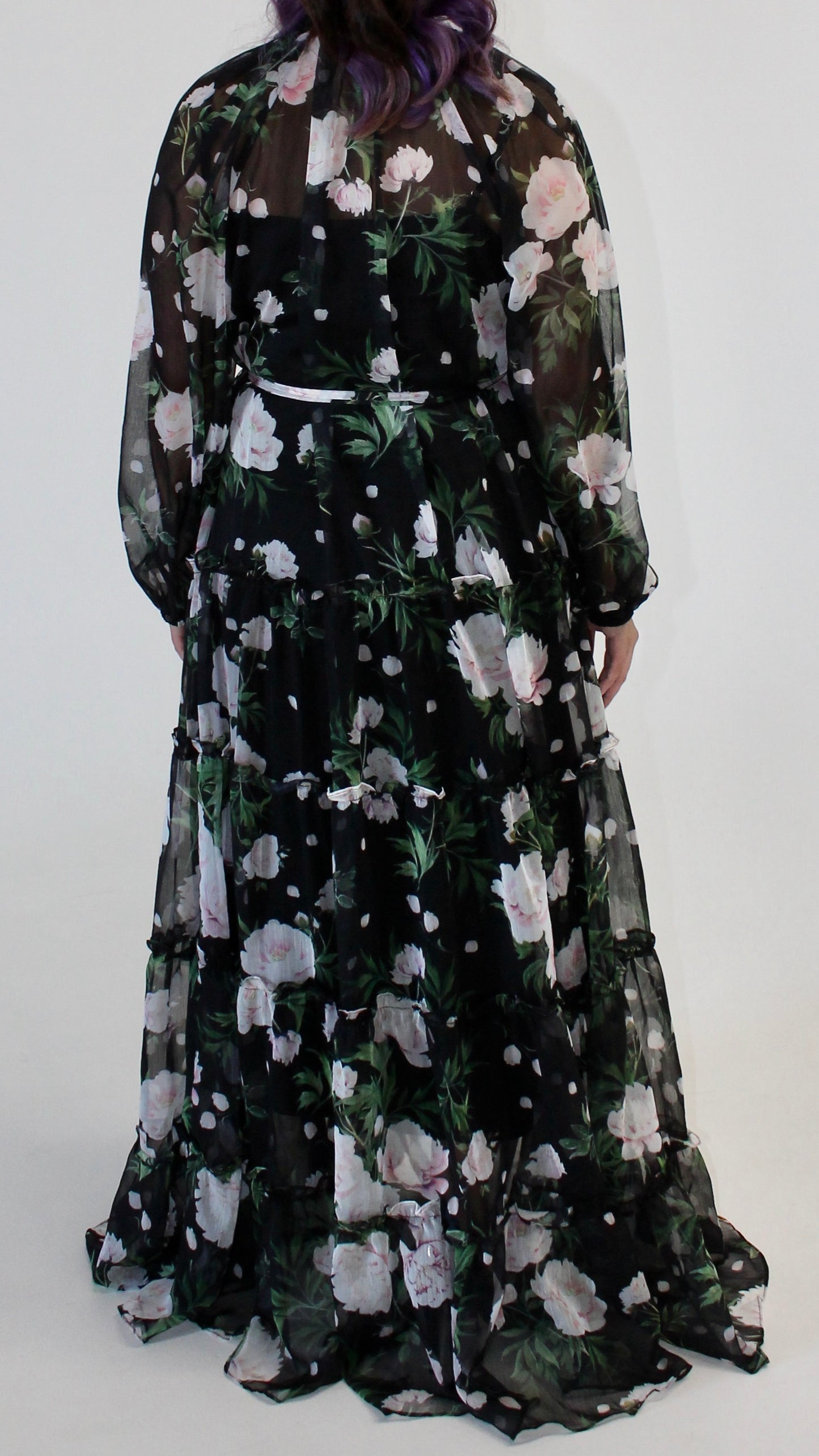 EDEN CHIFFON FLORAL MAXI DRESS
